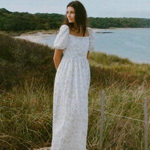 Coco Shop green flora dress (xs)